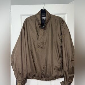 DryJoys FootJoy Men's Brown Checkered Pullover